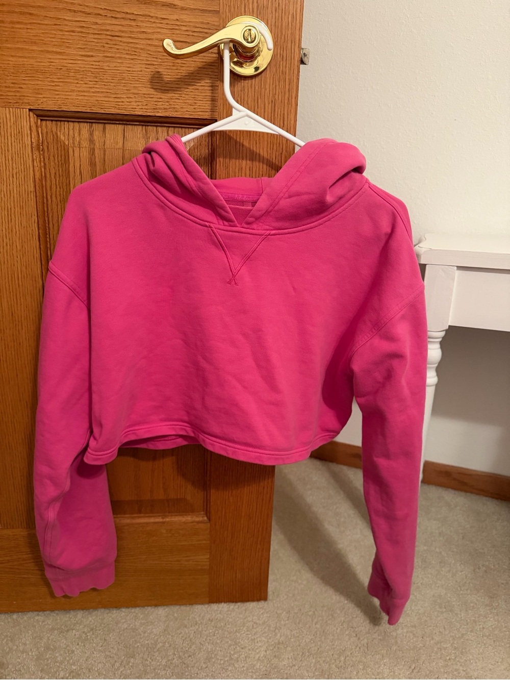 Cropped Pink Lululemon Women's Hoodie